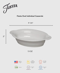 Fiesta 9 1/8 Inch Oval Individual Casserole 13 OZ