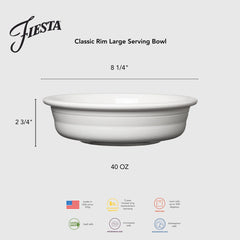 Lavender Classic Rim 8 1/4 Inch Large Serving Bowl 40 OZ