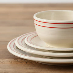 Americana Scarlet Band Classic Bistro 3-Piece Place Setting, Service For 1