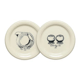 Fiesta Icons Disk Pitcher and Salt and Pepper, Set of 2, 4 3/8 Inch Coaster and Mug Covers, Set 1