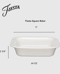 Retired Fiesta Square 9x9 Inch Baker 2 Quart