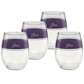 Lavender 15 oz. Frame Stemless Glass – Set of 4