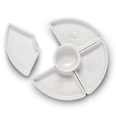 White 5-Piece Entertaining Set 8 1/5 Inch