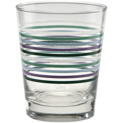 Fiesta Lavender Bloom Thin Stripe 15 oz. Tapered Double Old Fashion - Set of 4