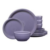 Lavender Bistro Coupe 12-Piece Dinnerware Set, Service for 4