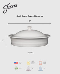 Retired Small 10 Inch Round Covered Casserole 1.4 Quart