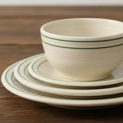 Americana Jade Band Set of 4 Classic Rim 10 1/2-Inch Dinner Plates