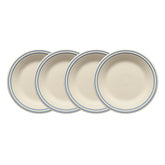 Americana Lapis Band Set of 4 Classic Rim 10 1/2-Inch Dinner Plates