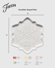Snowflake Shaped Plate 9 Inch