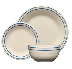 Americana Lapis Band Set of 4 Classic Rim 7 1/4-Inch Salad Plates