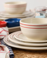 Americana Scarlet Band Classic Bistro 3-Piece Place Setting, Service For 1