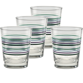 Fiesta Lavender Bloom Thin Stripe 15 oz. Tapered Double Old Fashion - Set of 4
