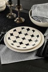 Fiesta Black Kaleido Circles Classic Rim 9 Inch Luncheon Plate