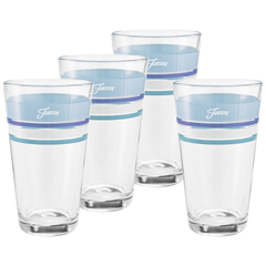 16 oz. Fiesta® Edgeline Coastal Blue Cooler Glass - Set of 4