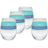 Retired 15 oz. Fiesta® Edgeline Stemless Wine Coastal – Set of 4