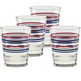 Fiesta Americana Thin Stripe 15 oz. Tapered Double Old Fashion - Set of 4