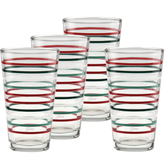 16 oz. Fiesta Americana Thin Stripe Cooler Glass - Set of 4