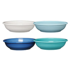 Mixed Coastal Blues Classic Rim 8 3/8-Inch 34OZ Pasta Bowls, Set of 4