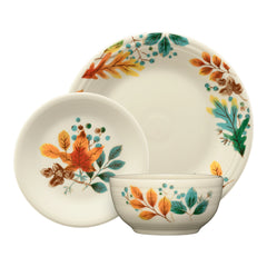 Autumn Fields Classic Bistro Coupe 3-Piece Place Setting, Service for 1