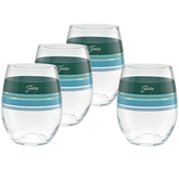Mixed Aegean 15 oz. Edgeline Stemless Wine – Set of 4