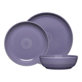 Lavender Coupe Bowl 3-Piece Dinnerware Set, Service for 1