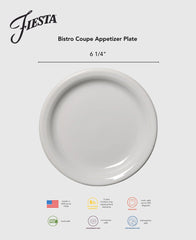 Retired Bistro Coupe 6 1/4 Inch Appetizer Plate Foundry
