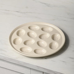 Round Egg Serving Platter 11 1/4 Inch