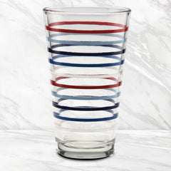 16 oz. Fiesta Americana Thin Stripe Cooler Glass - Set of 4