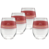 Sunset Horizon 15 oz. Edgeline Stemless Wine Glass Mixed – Set of 4