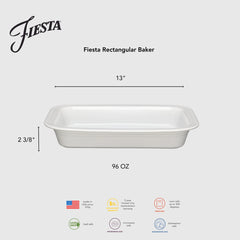 Fiesta Rectangular 9x13 Inch Baker 3 Quart