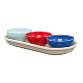 Americana Mixed Colors 4-Piece Condiment Set