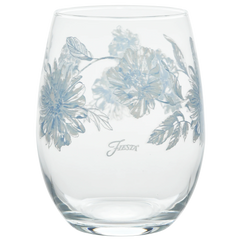 Botanical Floral 15 oz. Stemless Wine Glass – Set of 4
