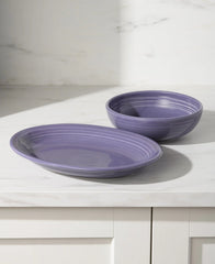 Lavender 2-Piece Serve Set 11 5/8 Inch Oval Platter & 38 OZ Bistro Bowl