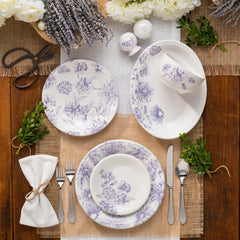 Botanical Floral Lavender Classic Rim 7 1/4 Inch Salad Plate