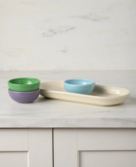 Lavender Bloom Mixed Color 4-Piece Condiment Set