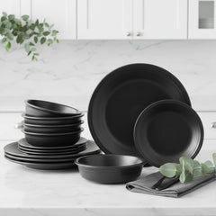 Classic Rim 12-Piece Dinnerware Set, Service for 4, Foundry