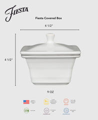 Retired Fiesta Covered Box 4 5/8 Inch x 3 3/4 Inch