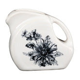 Botanical Floral Black 5 OZ Mini Disk Pitcher