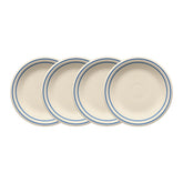 Americana Lapis Band Set of 4 Classic Rim 7 1/4-Inch Salad Plates