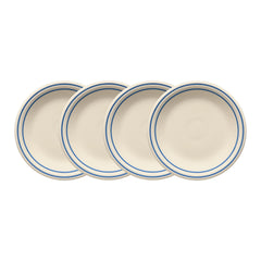 Americana Lapis Band Set of 4 Classic Rim 7 1/4-Inch Salad Plates