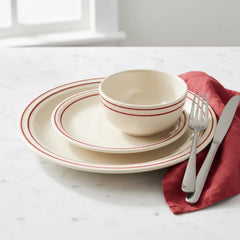 Americana Scarlet Band Classic Bistro 3-Piece Place Setting, Service For 1