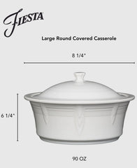 Large 10 Inch Round Covered Casserole 2.8 Quart