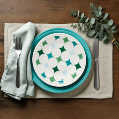 Fiesta Aegean Kaleido Circles Classic Rim 9 Inch Luncheon Plate