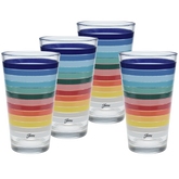 16 oz. All Colors Stripe Cooler Glass - Set of 4