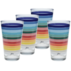 16 oz. All Colors Stripe Cooler Glass - Set of 4