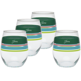 Retired 15 oz. Fiesta® Edgeline Stemless Wine Tropical – Set of 4