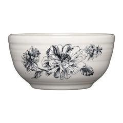 Botanical Floral Black Bistro Coupe 5 1/2 Inch Cereal Bowl 22 OZ