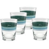 Mixed Aegean 15 oz. Edgeline Tapered Double Old Fashion - Set of 4