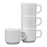 White 16 OZ Set of 4 Stackable Mug Set