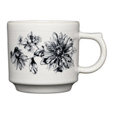 Botanical Floral Black 16oz Stackable Mug